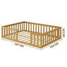 Cama Casal Com Grade De Proteção Nogueira Com Colchão Daron S