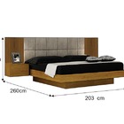 Cama Casal Com Painel Estofado - Braga - Leifer Móveis