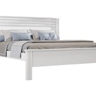 Cama Casal Com Painel Ripado - Verona-branco - Móveis Novo Ho