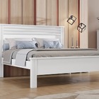 Cama Casal Com Painel Ripado - Verona-branco - Móveis Novo Ho