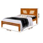 Cama Casal De Madeira Maciça Imbuia Flapa Shop Jm