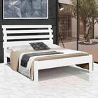 Cama Casal De Madeira Maciça Rebeca Atraente Branca Com Colch