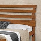 Cama Casal De Madeira Maciça Rebeca Atraente Castanho