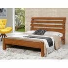 Cama Casal De Madeira Maciça Rebeca Atraente Imbuia Com Colch