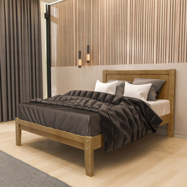 Cama Casal Decorativa Every Madeira 140cm Freijó - G74 - Gran
