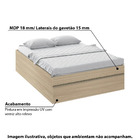 Cama Casal Elegance Versátil - Carvalho/champanhe