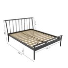 Cama Casal Em Aço Begônia Cabecasa Madeiraoriginals Cinza Gra