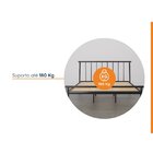 Cama Casal Em Aço Begônia Cabecasa Madeiraoriginals Cinza Gra