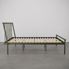 Cama Casal Em Aço Begônia Cabecasa Madeiraoriginals Verde Mus