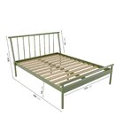 Cama Casal Em Aço Begônia Cabecasa Madeiraoriginals Verde Mus