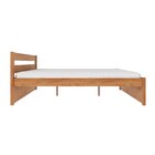 Cama Casal Em Madeira Maciça 140x190 Unique Yescasa Amendoa