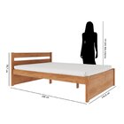 Cama Casal Em Madeira Maciça 140x190 Unique Yescasa Amendoa