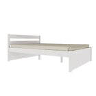 Cama Casal Em Madeira Maciça 140x190 Unique Yescasa Branco
