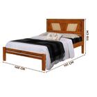 Cama Casal Em Madeira Maciça Mônaco Imbuia Imbuia