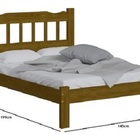 Cama Casal Em Madeira Maciça Reforçada Imbuia Nemargi