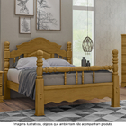 Cama Casal Em Madeira Maciça Torneada 1,40 Mônaco Imbuia - St