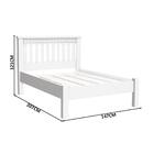 Cama Casal Em Mdf Reforçada Mega Branco Fênix