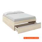 Cama Casal Georgia Com Baú Cru