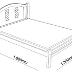 Cama Casal Grécia Móveis Cavazotto - Mogno