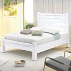 Cama Casal Imperial 1,40 Com Pés Maciços Branco Vitamov