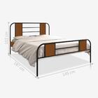 Cama Casal Industrial Magali Preto Canela