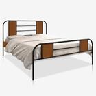 Cama Casal Industrial Magali Preto Canela