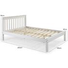 Cama Casal Inglesa Em Madeira Maciça Mv Outlet Branco