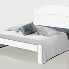 Cama Casal Iris Branco E Preto Branco Com Colchão