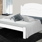 Cama Casal Iris Branco E Preto Branco Com Colchão