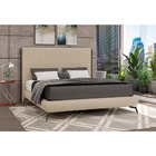 Cama Casal Japonesa 156cm Pés Alumínio Haru Bouclé Suave Off