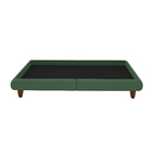 Cama Casal Japonesa 156cm Pés Madeira Haru Veludo Verde - Sal