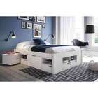 Cama Casal Kiara Madeira Maciça Branca