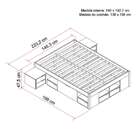 Cama Casal Kiara Marrom