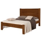 Cama Casal Lara 145cm Madeira Noce - Atraente Móveis
