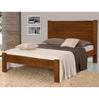 Cama Casal Lara 145cm Madeira Noce - Atraente Móveis