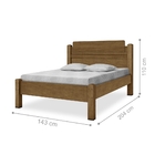 Cama Casal Lívia Marrom Grenat