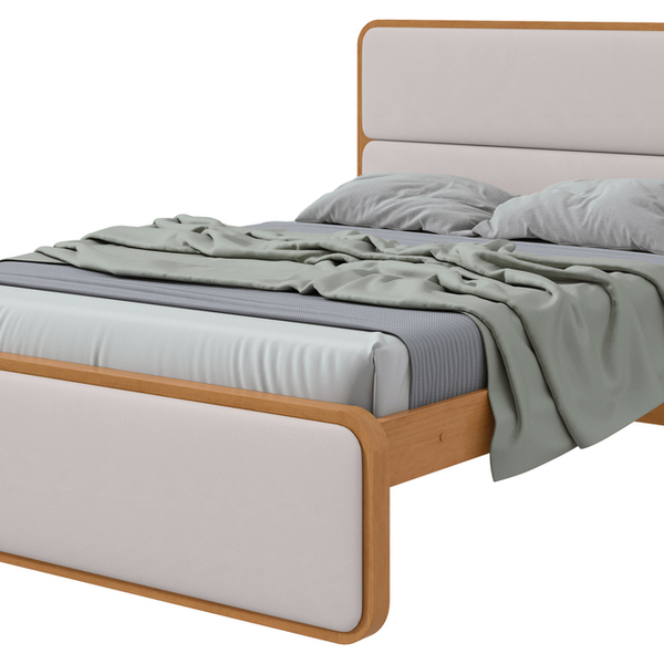 Cama Casal Loop - Lopas Amendoa Clean-off White