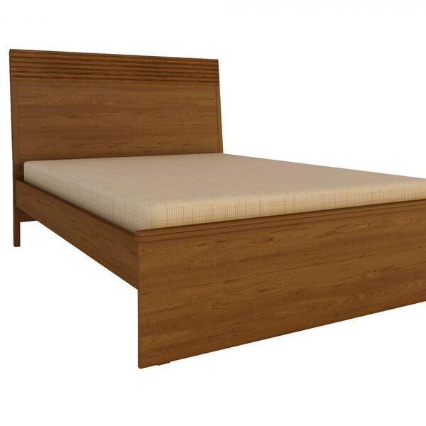 Cama Casal Los Angeles 1 40m Efeito Frisado Caramelo Rudnick