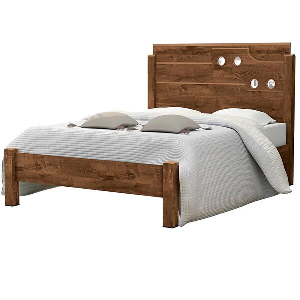 Cama Casal Luiza Detalhe Espelho Malbec Vitamov