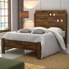 Cama Casal Luiza Detalhe Espelho Malbec Vitamov
