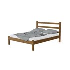 Cama Casal Luiza Rústica 100% Madeira Maciça Envelhecido