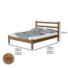 Cama Casal Luiza Rústica 100% Madeira Maciça Envelhecido