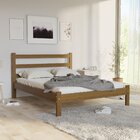 Cama Casal Luiza Rústica 100% Madeira Maciça Envelhecido