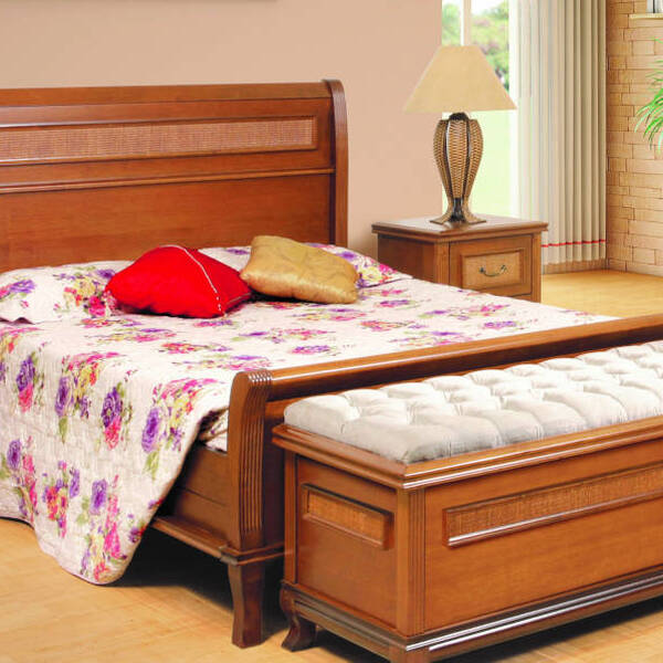 Cama Casal Madeira Maciça 1,60m - Athenas - Móveis Montanhês