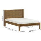 Cama Casal Madeira Maciça 149x110 Cm 2808 Milani Store