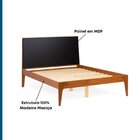 Cama Casal Madeira Maciça Club Artemobili Preto/garapa
