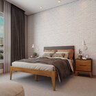 Cama Casal Madeira Maciça Club Artemobili Preto/garapa