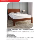 Cama Casal Madeira Maciça Lara  Castanho