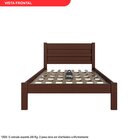 Cama Casal Madeira Maciça Lara  Castanho
