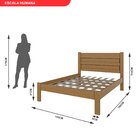 Cama Casal Madeira Maciça Lara  Imbuia